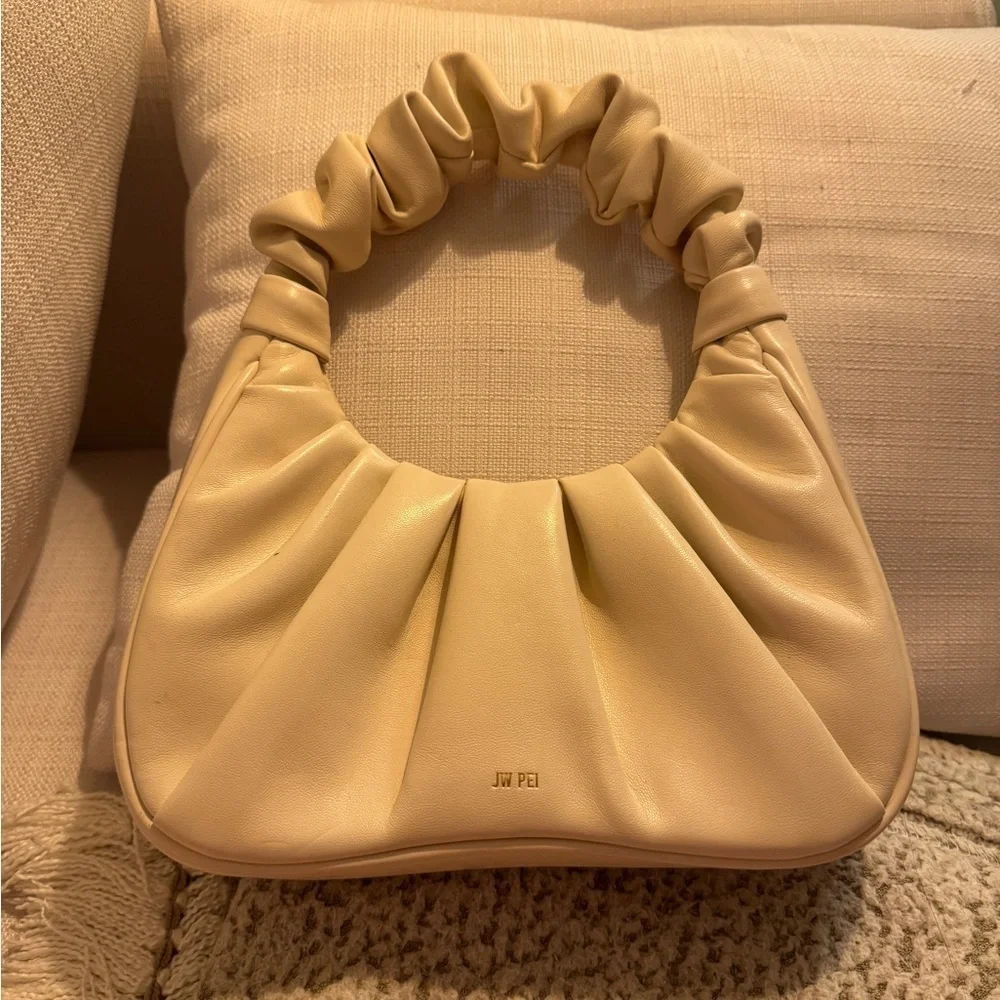 JW PEI Gabbi Ruched Hobo Handbag IVORY